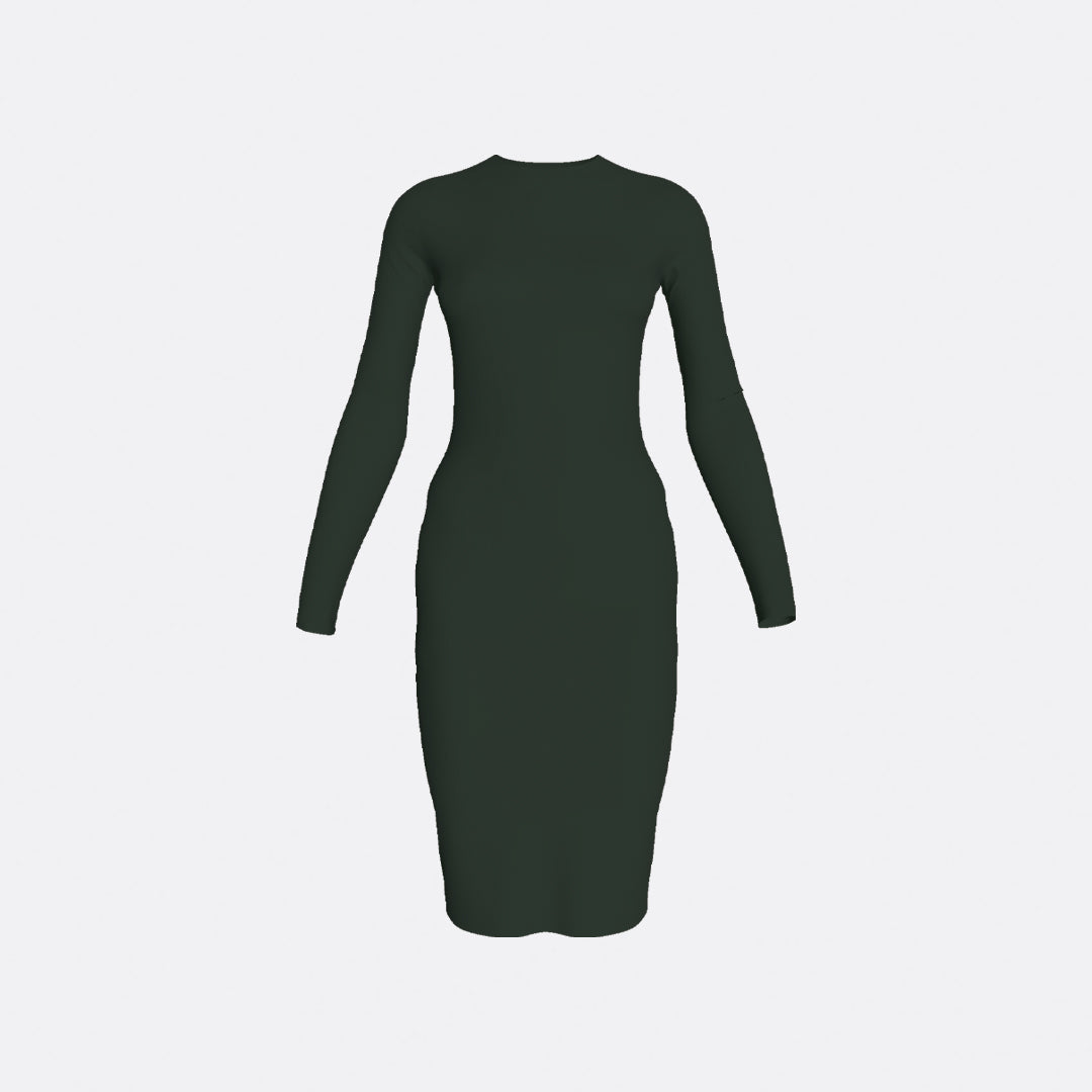 ALTA MODA MIAMI LONG-SLEEVE STRETCH BODYCON DRESS