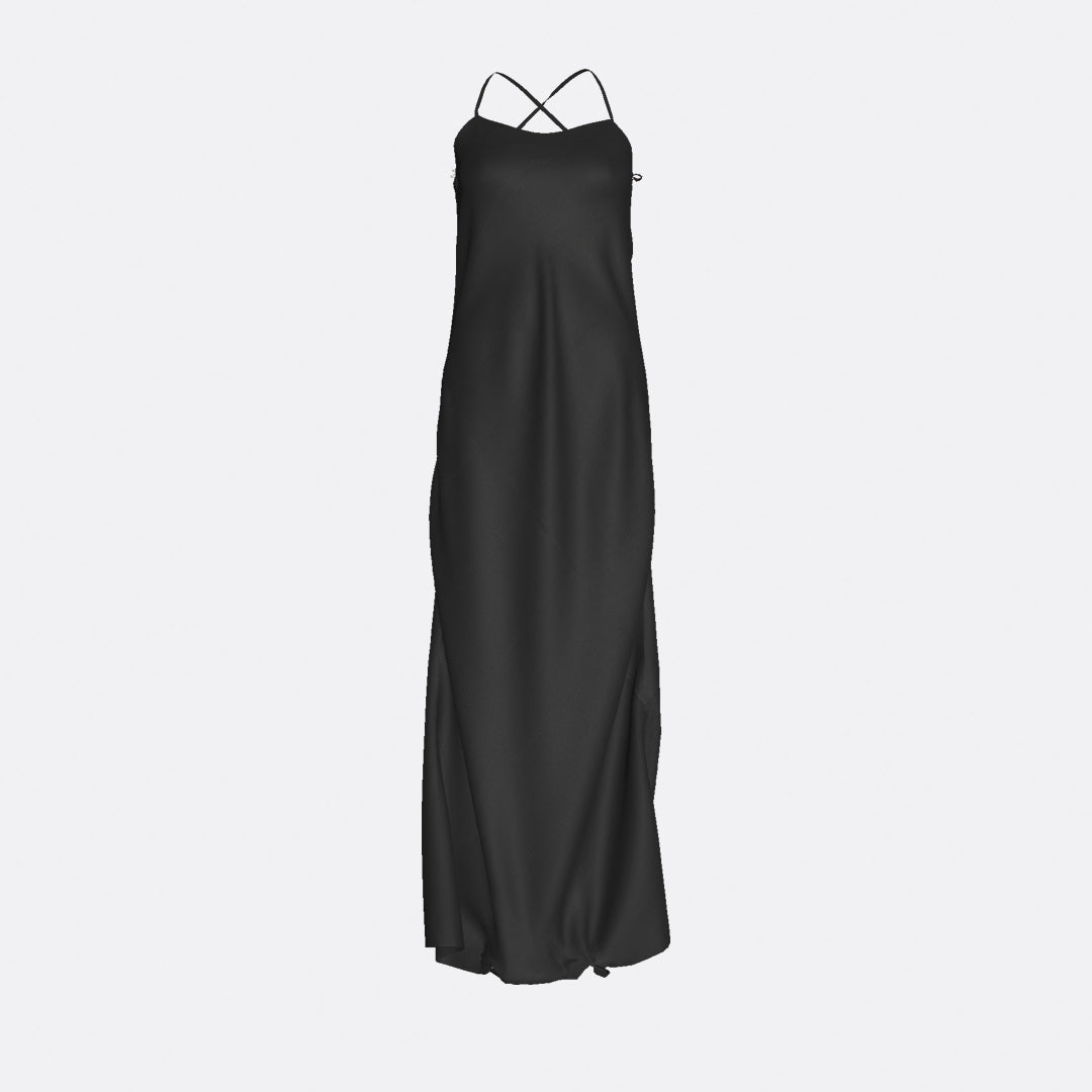 ALTA MODA MIAMI COWL NECK GOWN SILK DRESS
