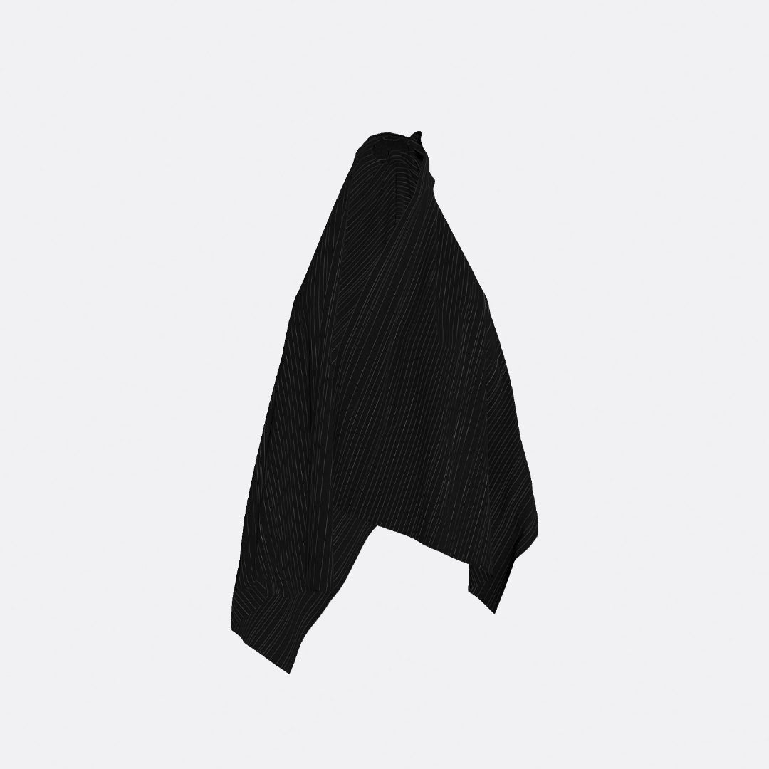 ALTA MODA MIAMI OVERSIZED STRIPED STRETCH SILK DOUBLE GEORGETTE SCARF