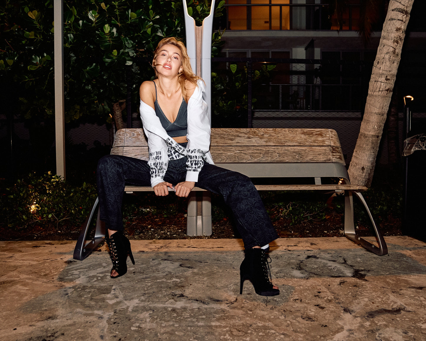 ALTA MODA MIAMI OVERSIZED PRINTED COTTON SHIRT