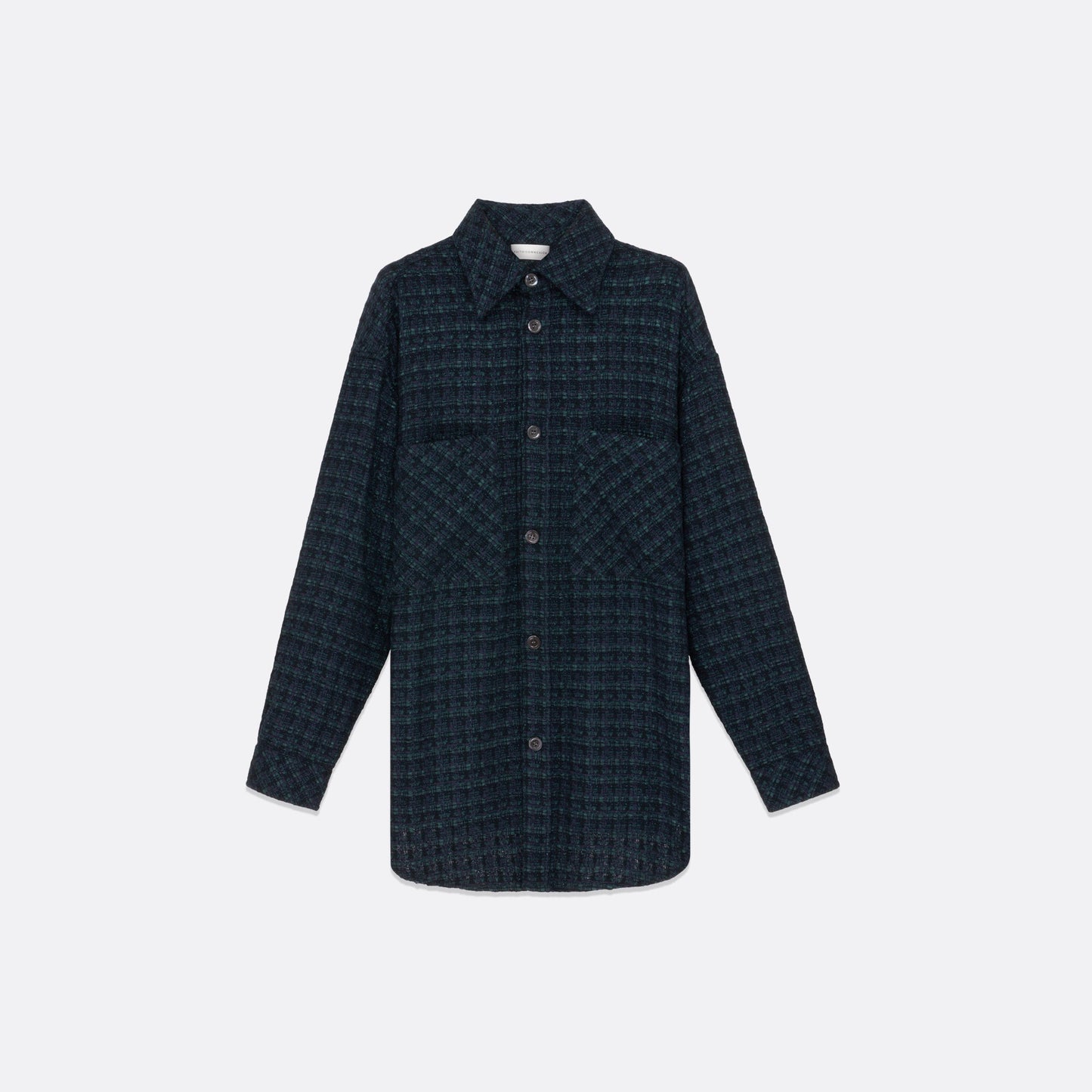 UNISEX OVERSIZED GREEN TWEED SHIRT