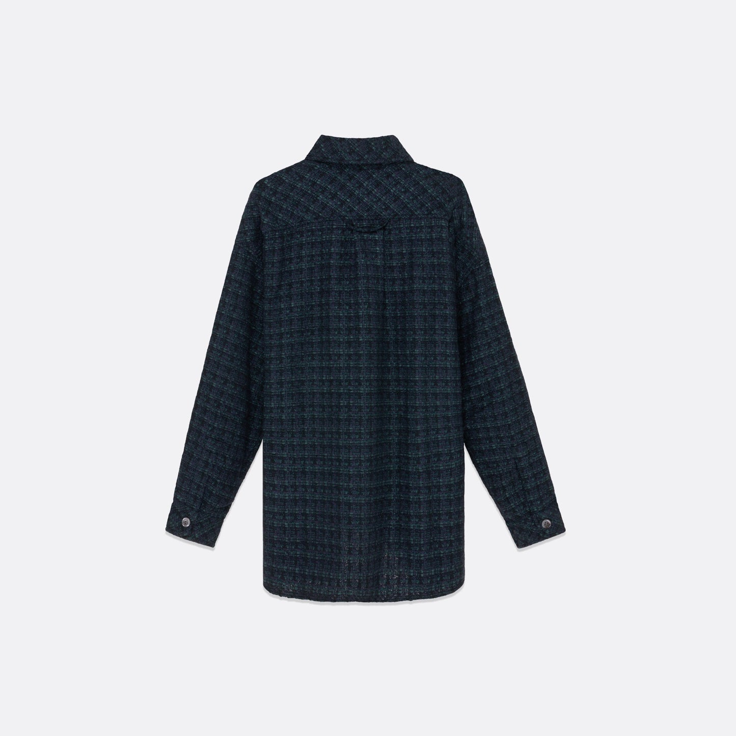 UNISEX OVERSIZED GREEN TWEED SHIRT