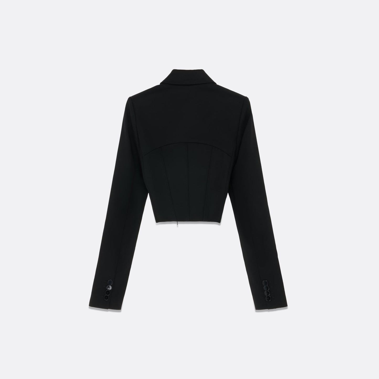 BLACK BUSTIER BLAZER