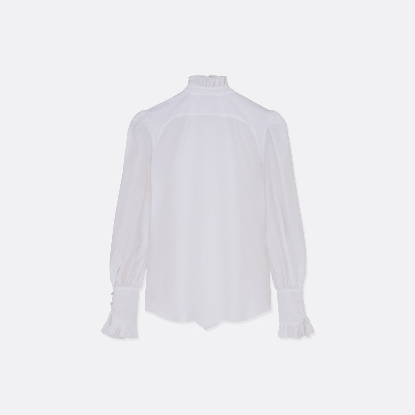 WHITE RUFFLED BLOUSE