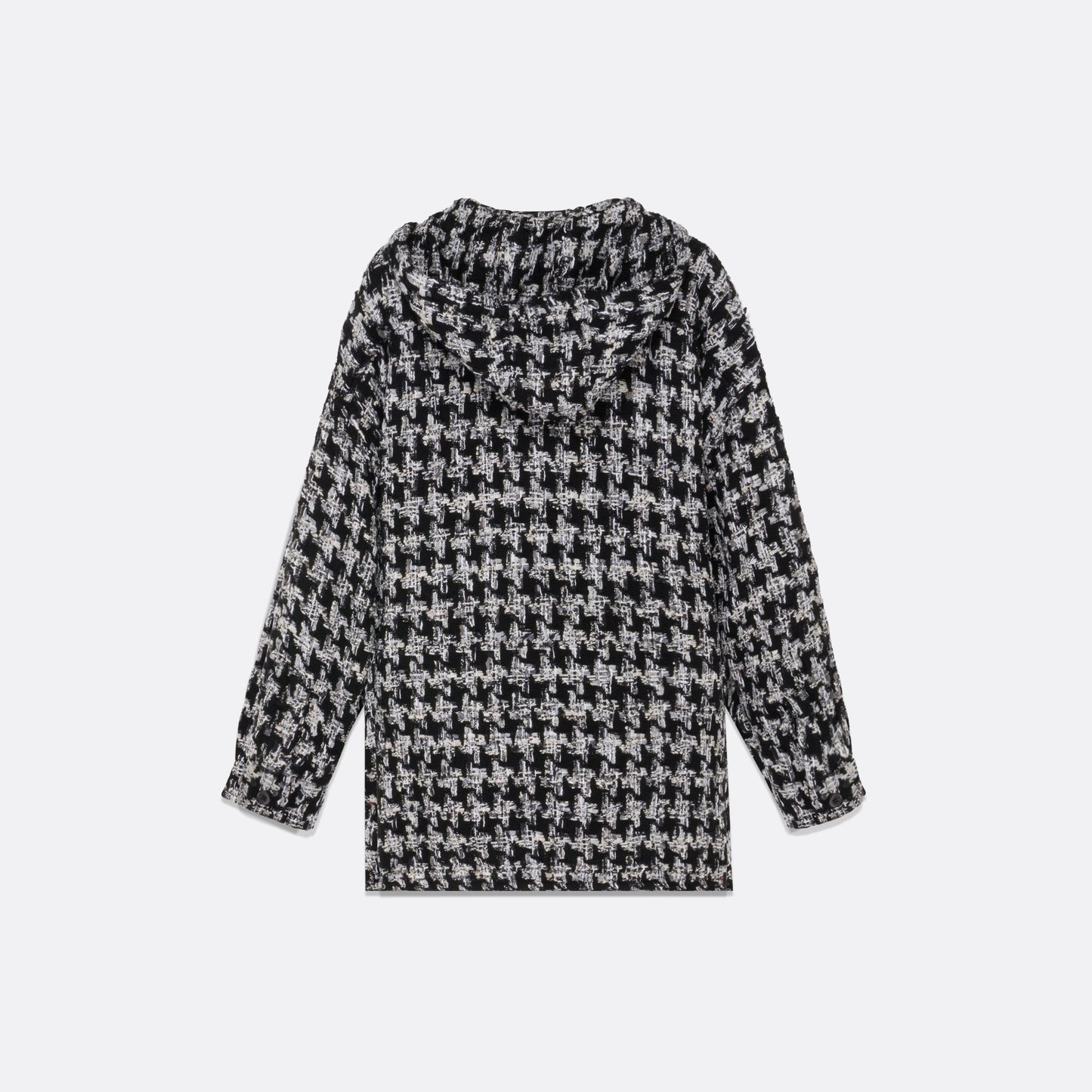 UNISEX HOODED OVERSIZED TWEED SHIRT