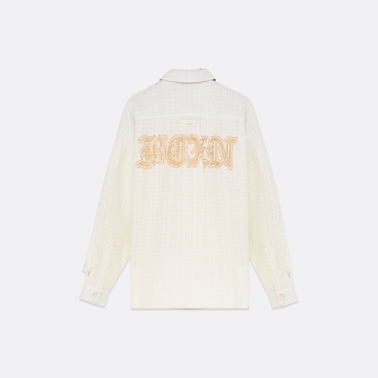 UNISEX OVERSIZED WHITE TWEED SHIRT