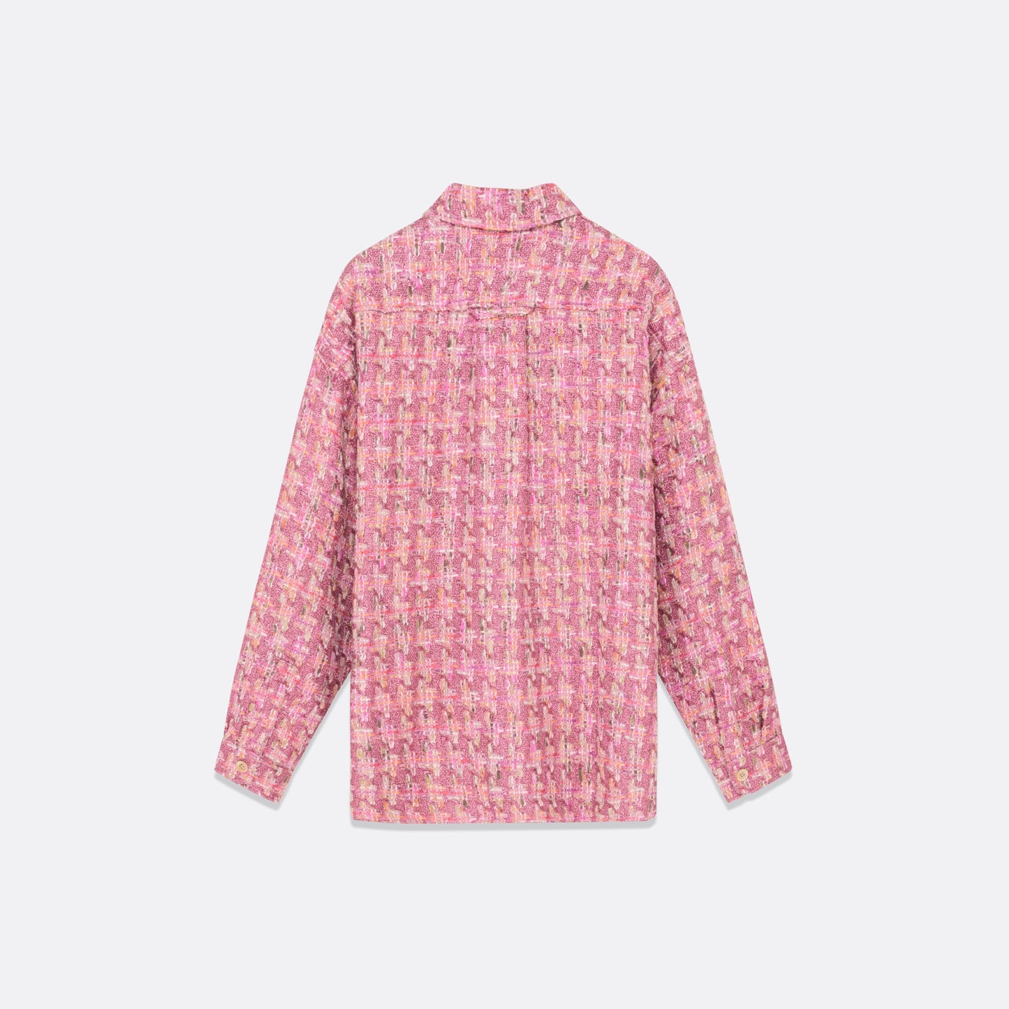 UNISEX OVERSIZED PINK TWEED SHIRT