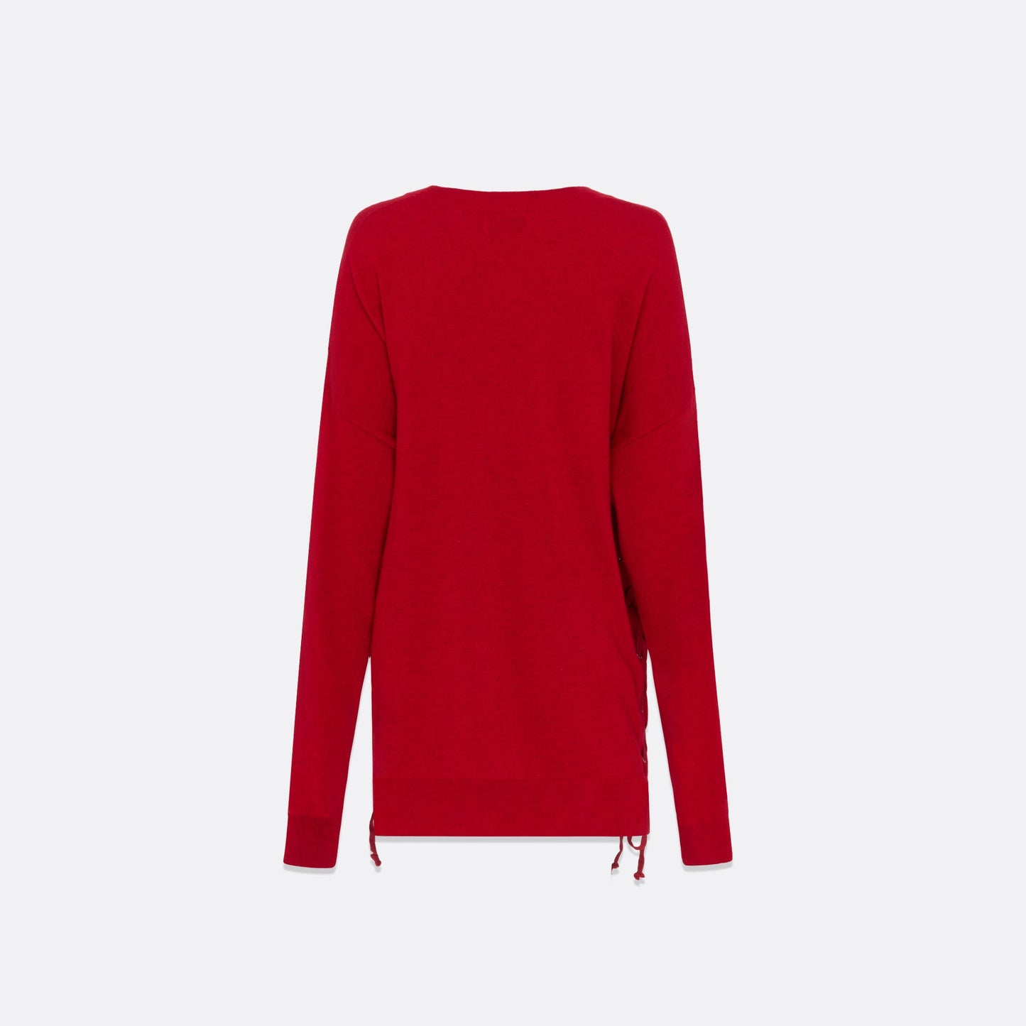 UNISEX RED KNIT PULLOVER