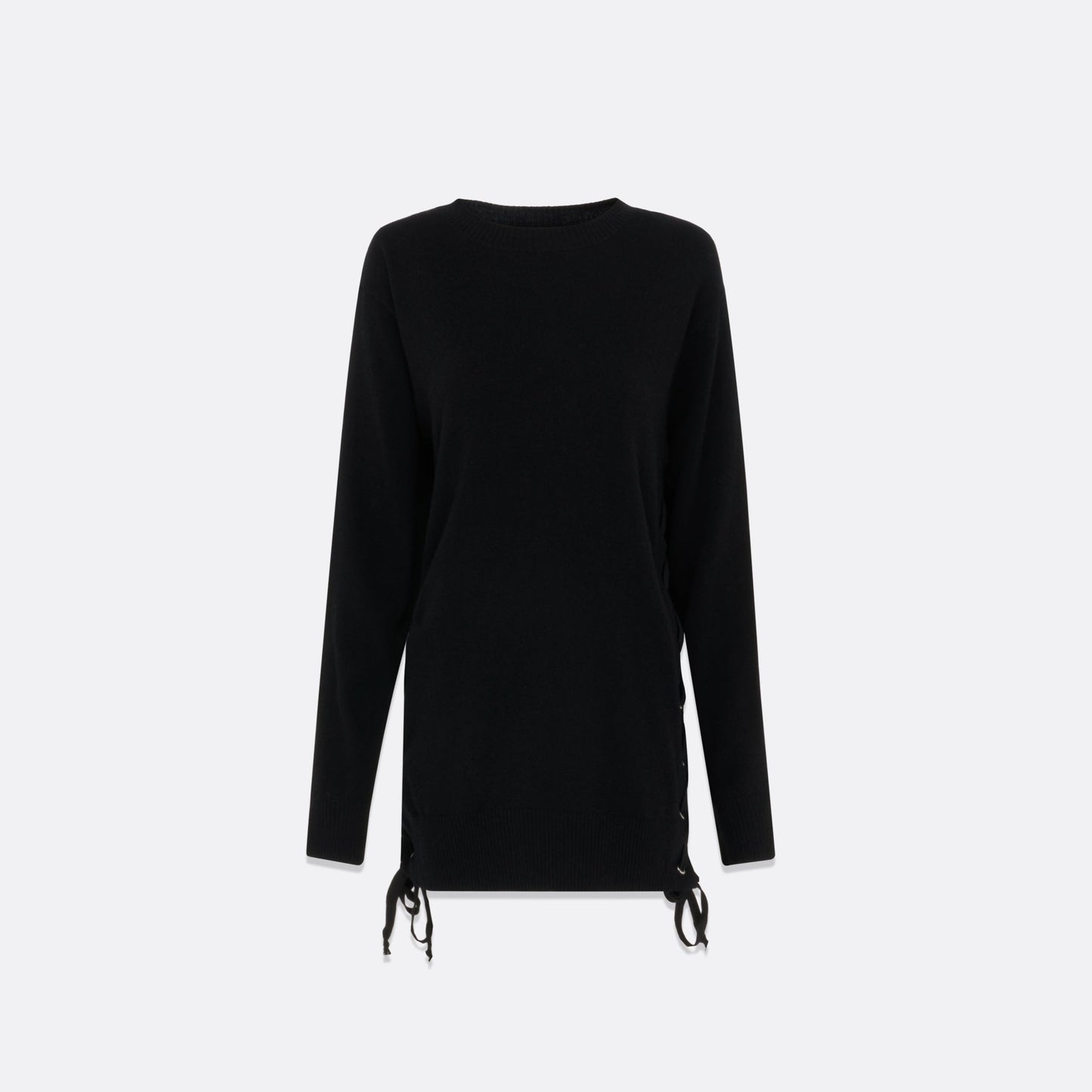 UNISEX BLACK KNIT PULLOVER