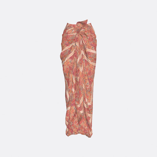 ALTA MODA MIAMI LONG DRAPED FLORAL SKIRT