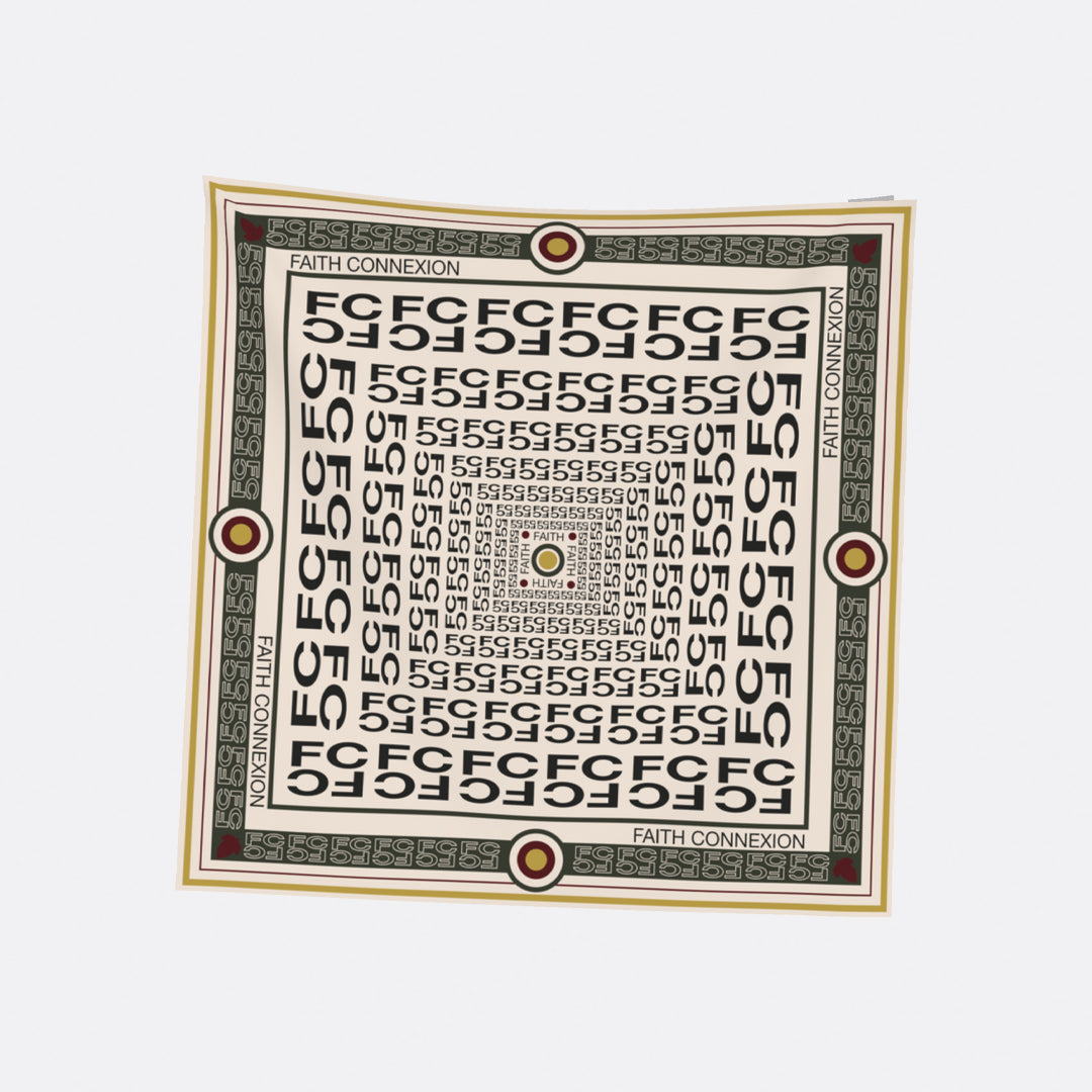 ALTA MODA MIAMI SILK CREPE DE CHINE SCARF WITH FC PRINT