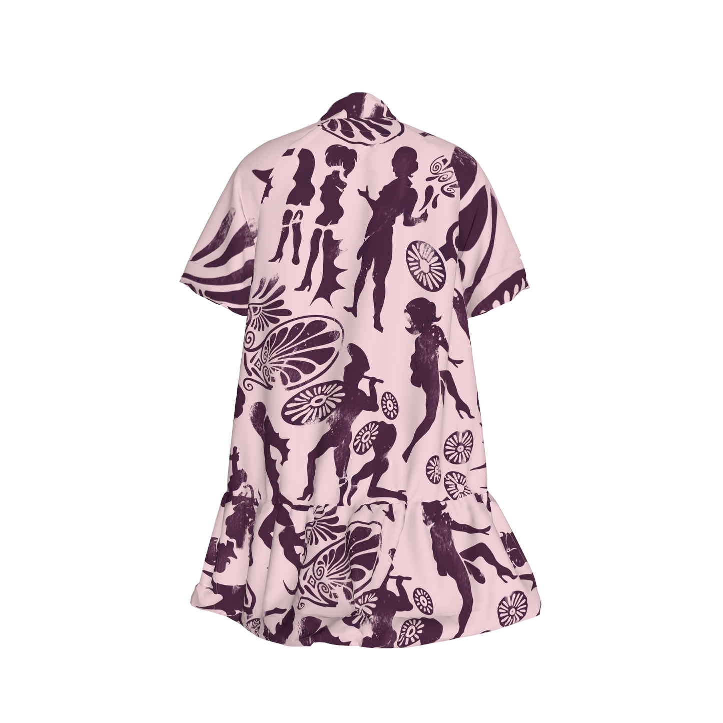 WOMAN SHORT-SLEEVE SHIRT IN PRINTED SILK | Daniele Pio Rosati