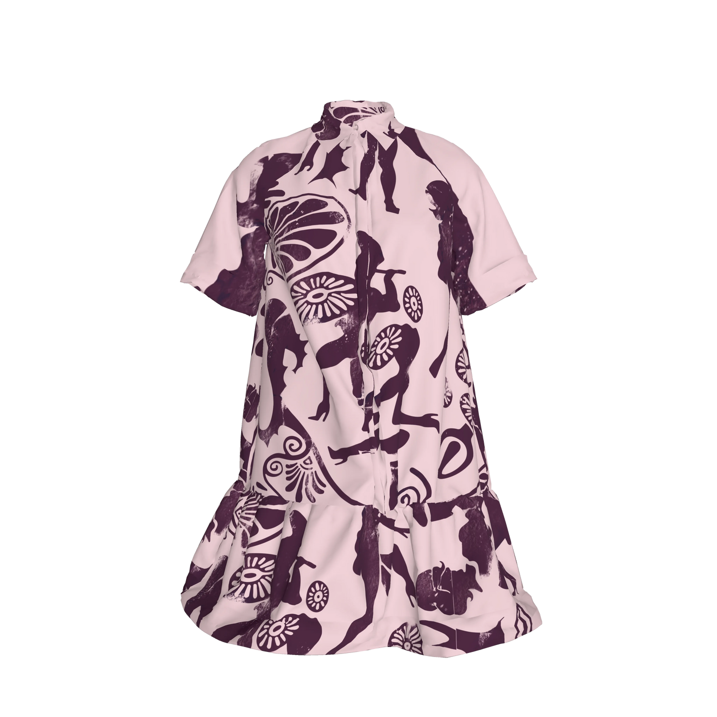 WOMAN SHORT-SLEEVE SHIRT IN PRINTED SILK | Daniele Pio Rosati