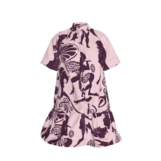 WOMAN SHORT-SLEEVE SHIRT IN PRINTED SILK | Daniele Pio Rosati
