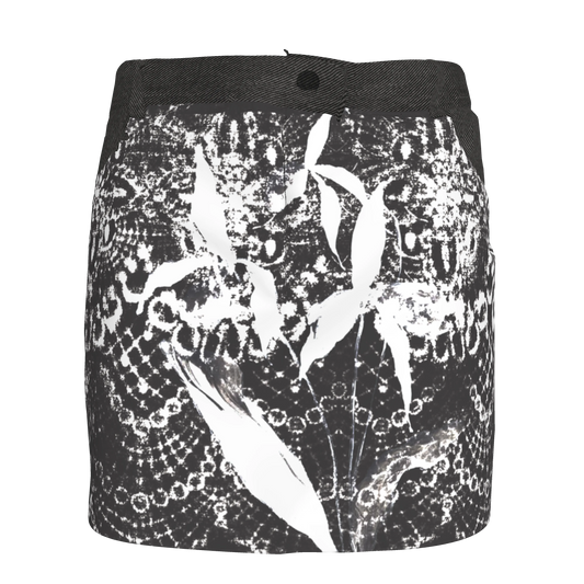 BLACK & WHITE PRINTED SKIRT | Sarah Lopez