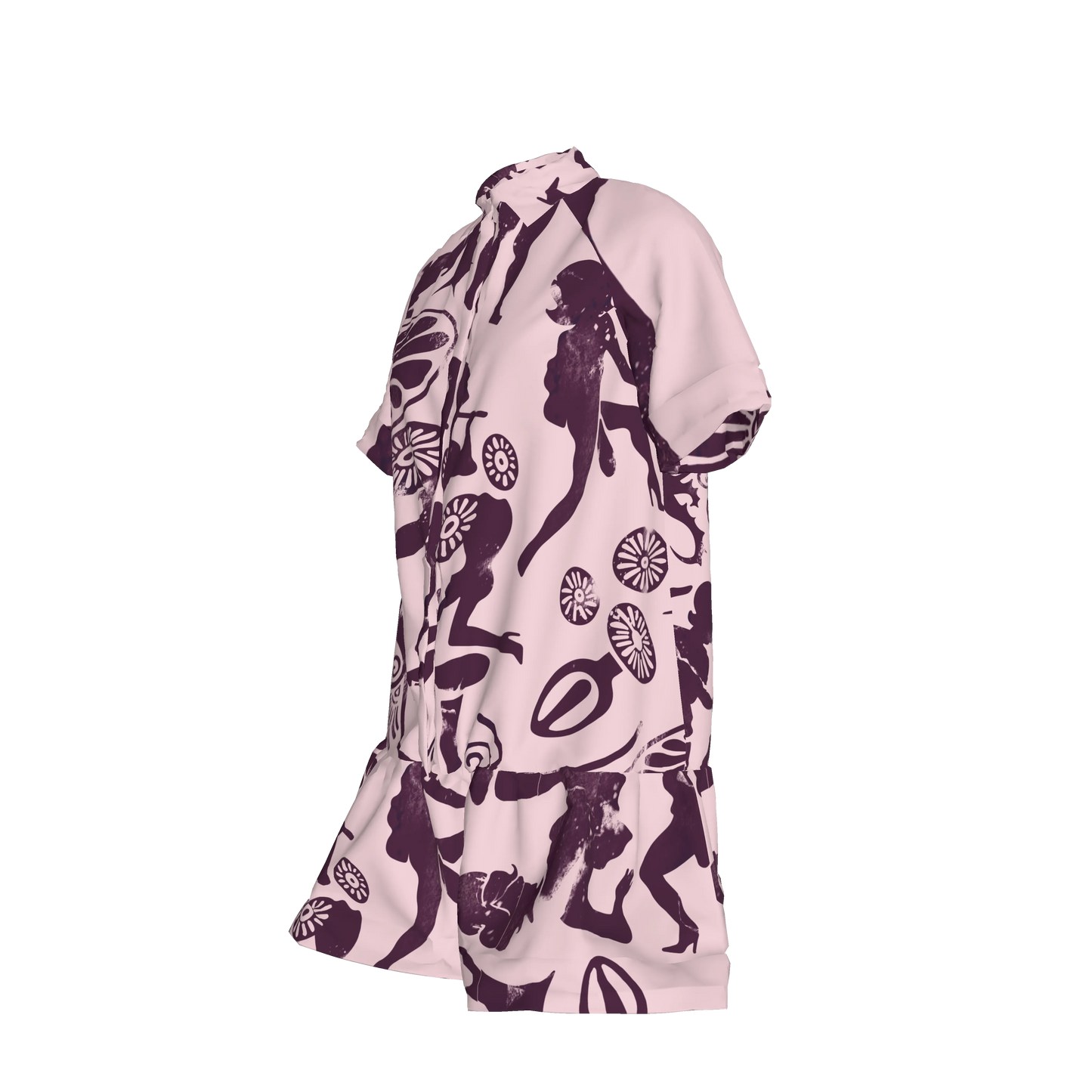 WOMAN SHORT-SLEEVE SHIRT IN PRINTED SILK | Daniele Pio Rosati