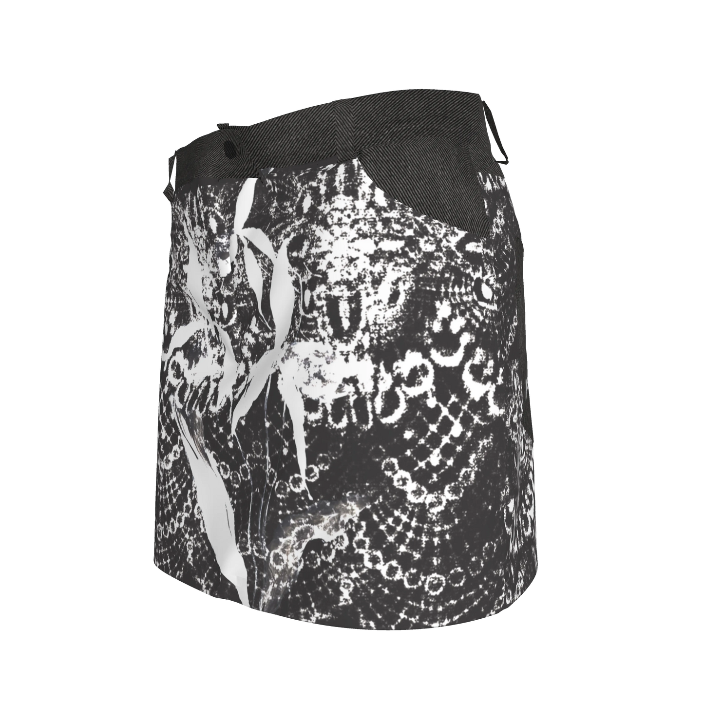 BLACK & WHITE PRINTED SKIRT | Sarah Lopez
