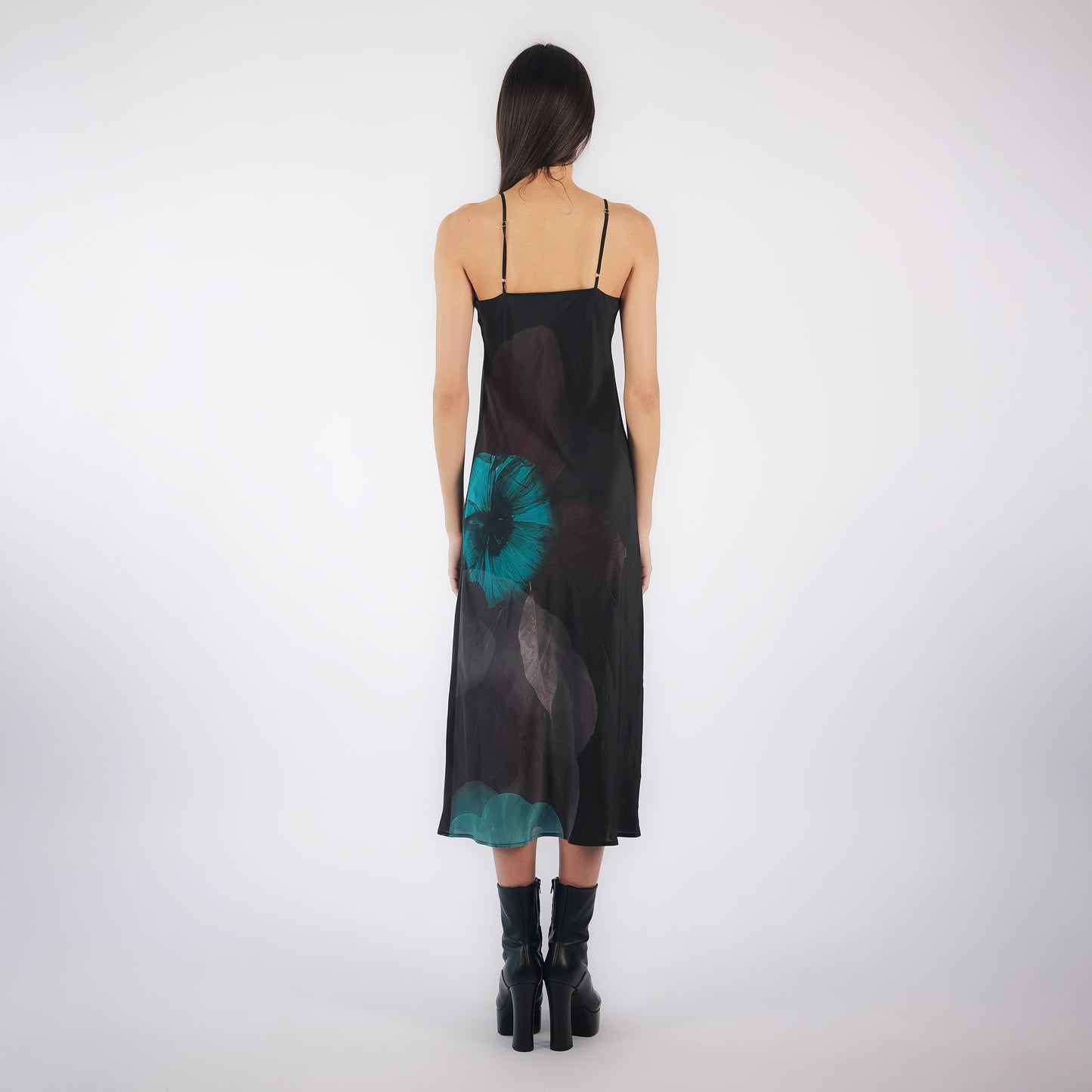 FLORAL SILK CREPE DE CHINE SLIP DRESS | ARIANA ISHAIRZAY