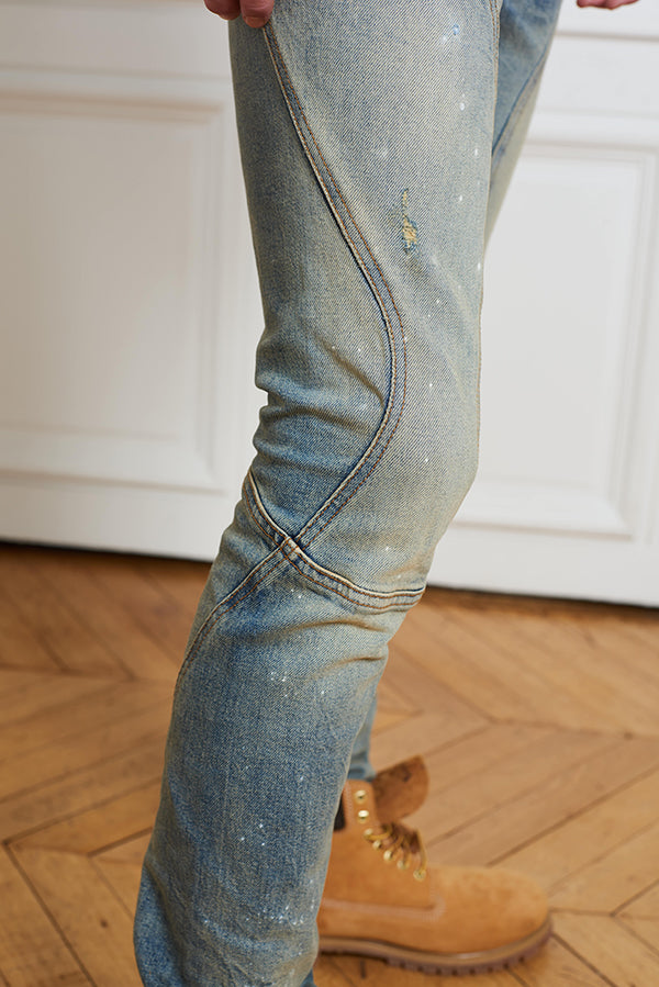 FITTED WASHED OUT DENIM PANTS - Faith Connexion