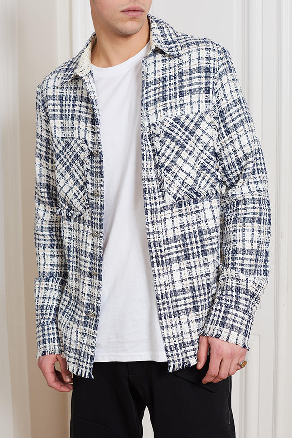 CHECKERED TWEED FIT OVERSHIRT - Faith Connexion