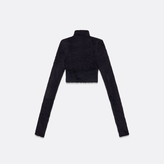 KNITTED HIGH COLLAR CROPPED SWEATER