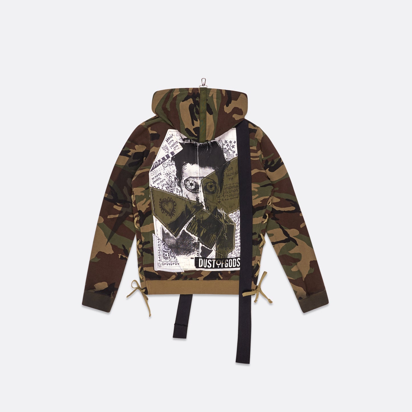 UPCYCLED CAMOUFLAGE HOODIE JACKET