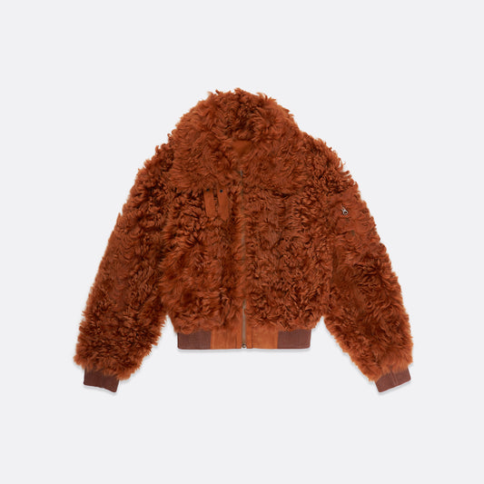 HAIRY PUFFY SHEARLING LEATHER REVERSIBLE BLOUSON - UNISEX