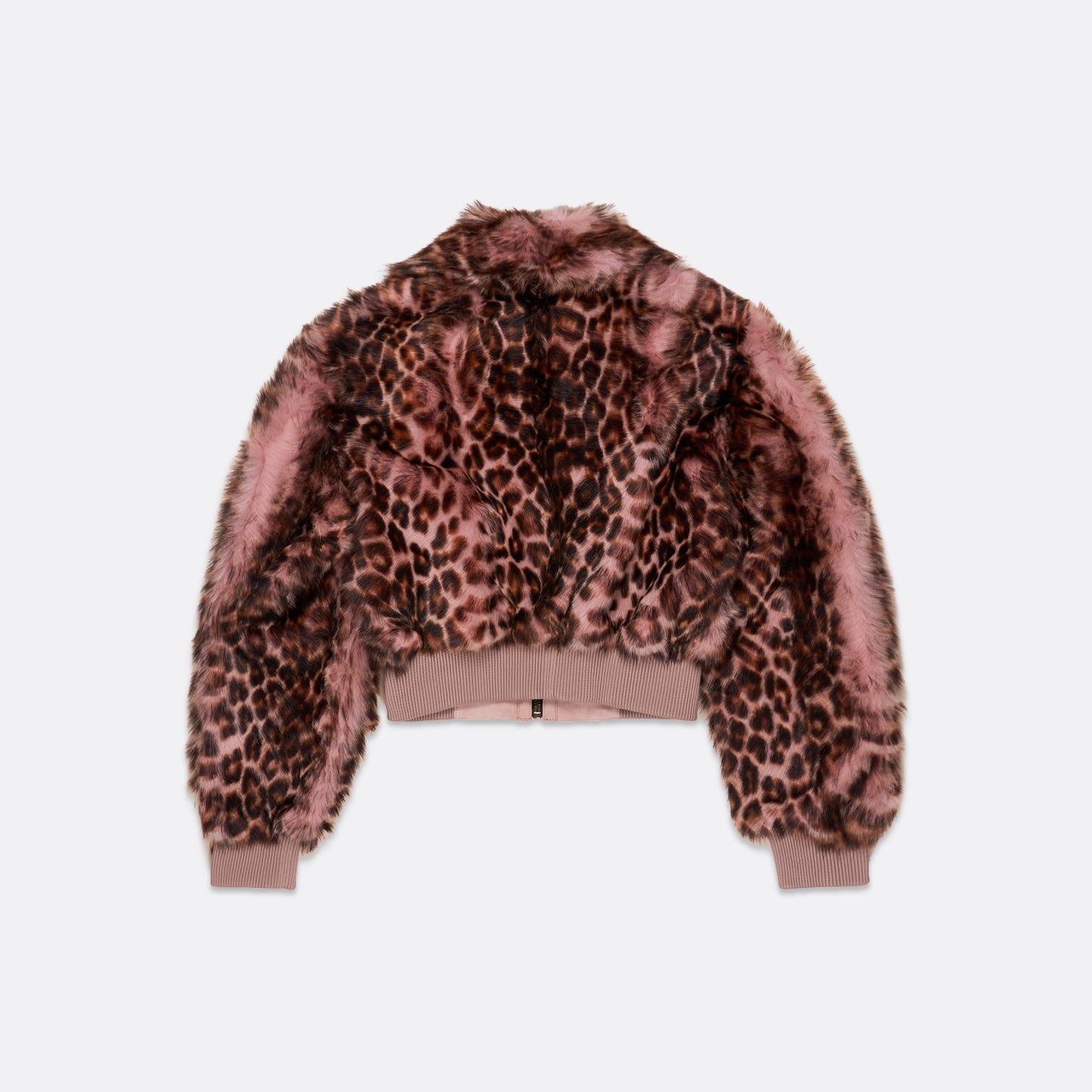 LIGHT PINK JAGUAR FUR PUFFY BLOUSON