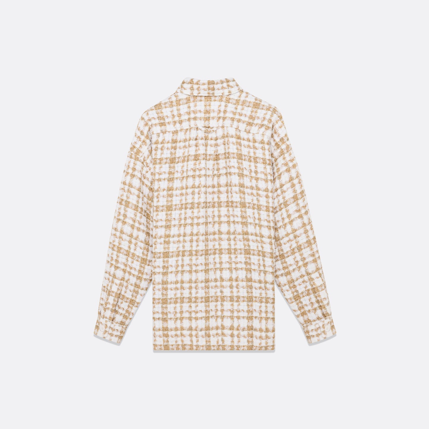 UNISEX OVERSIZED WHITE&GOLD TWEED SHIRT