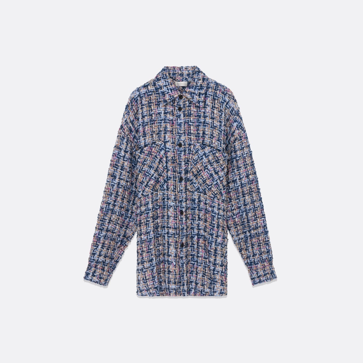 UNISEX OVERSIZED BLUE TWEED SHIRT