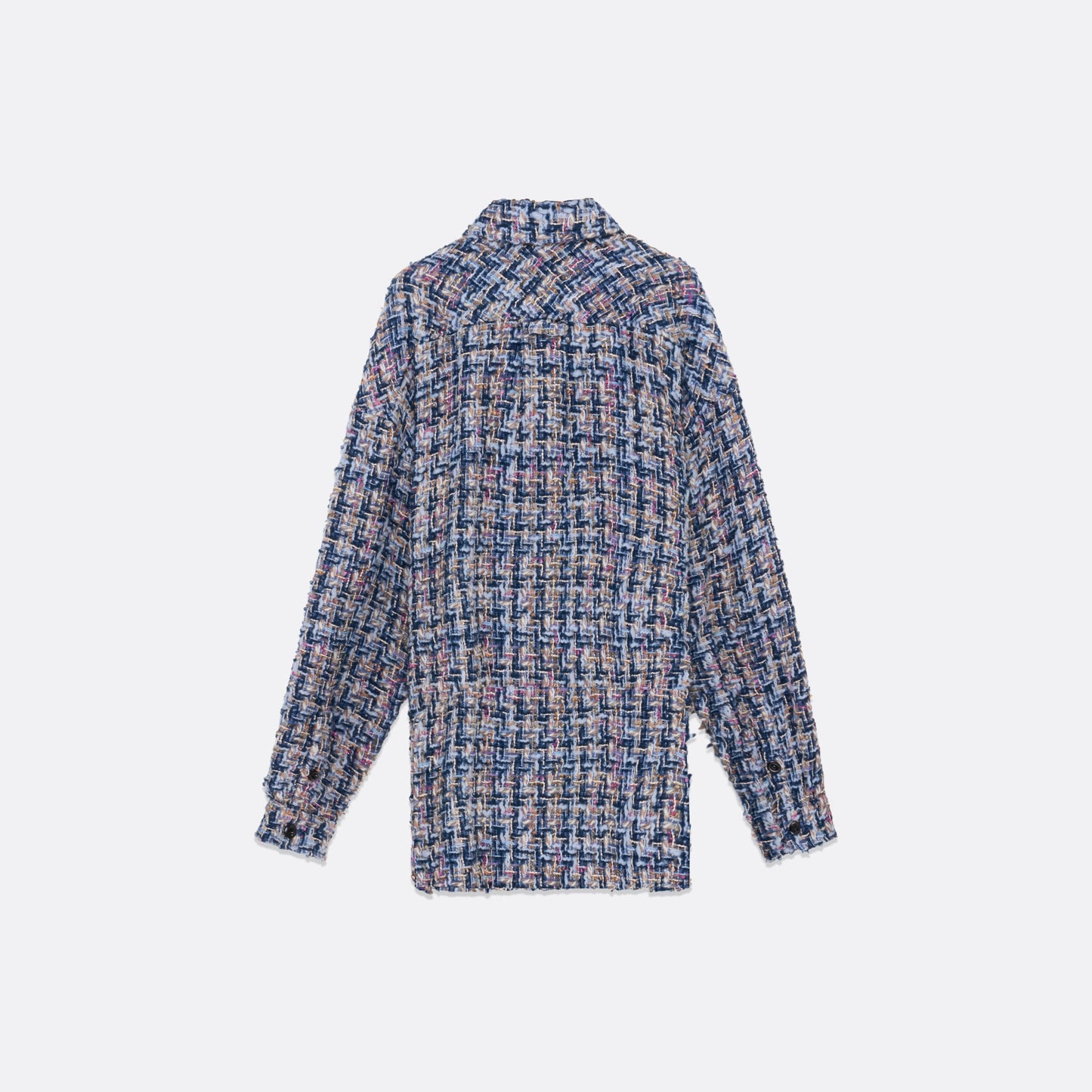 UNISEX OVERSIZED BLUE TWEED SHIRT