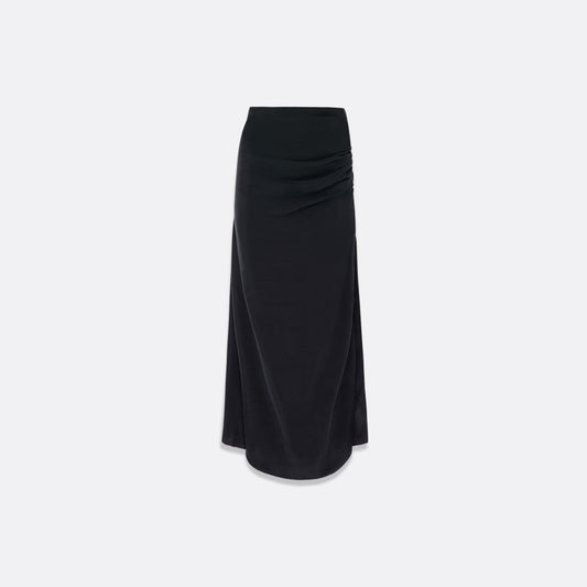 WOMEN'S SLIT DRAPED LONG SKIRT