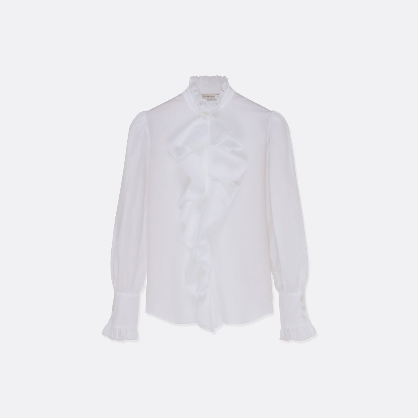 WHITE RUFFLED BLOUSE