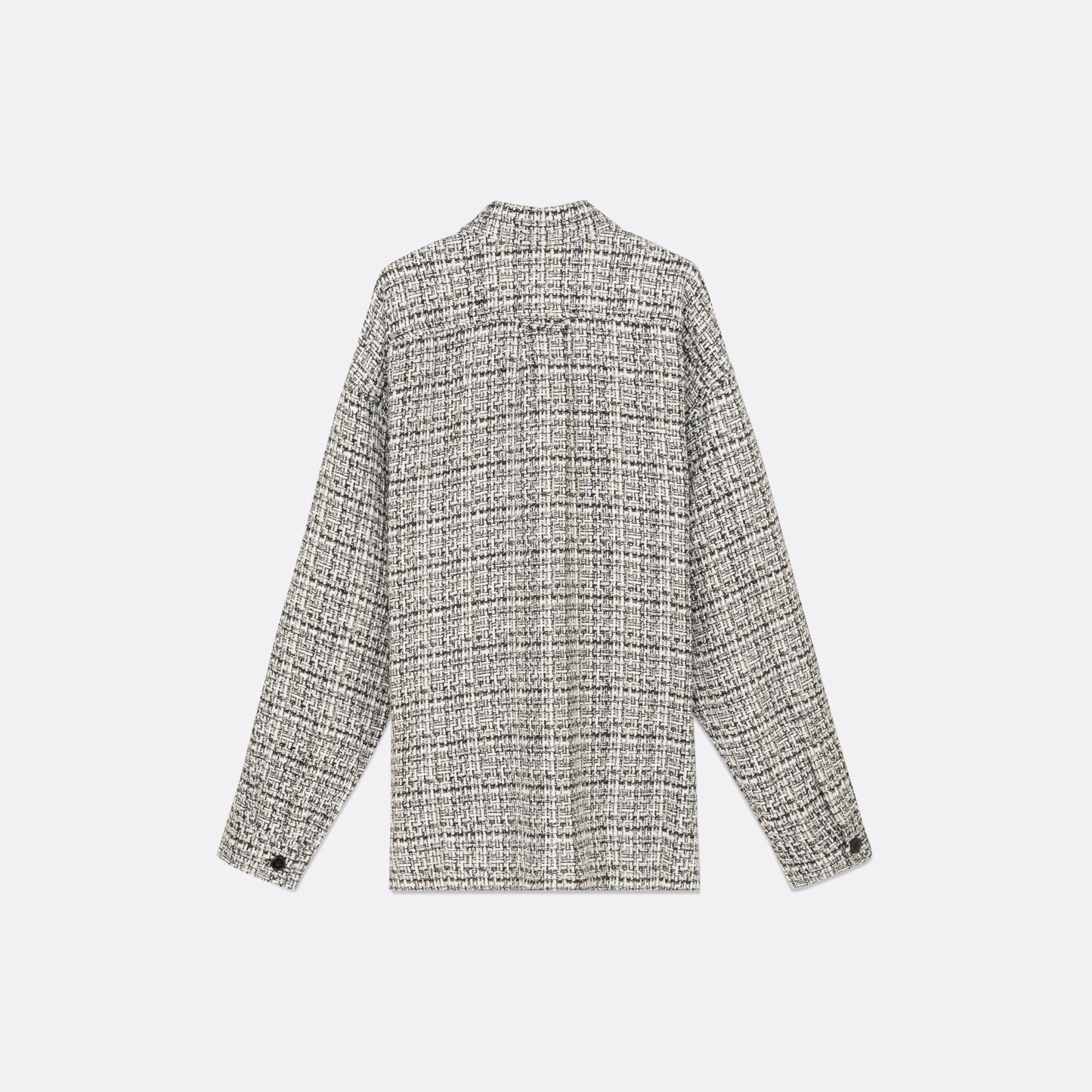 UNISEX OVERSIZED BLACK&WHITE TWEED SHIRT