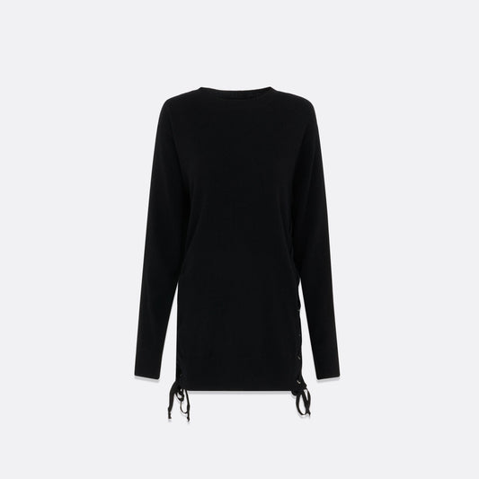 UNISEX BLACK KNIT PULLOVER