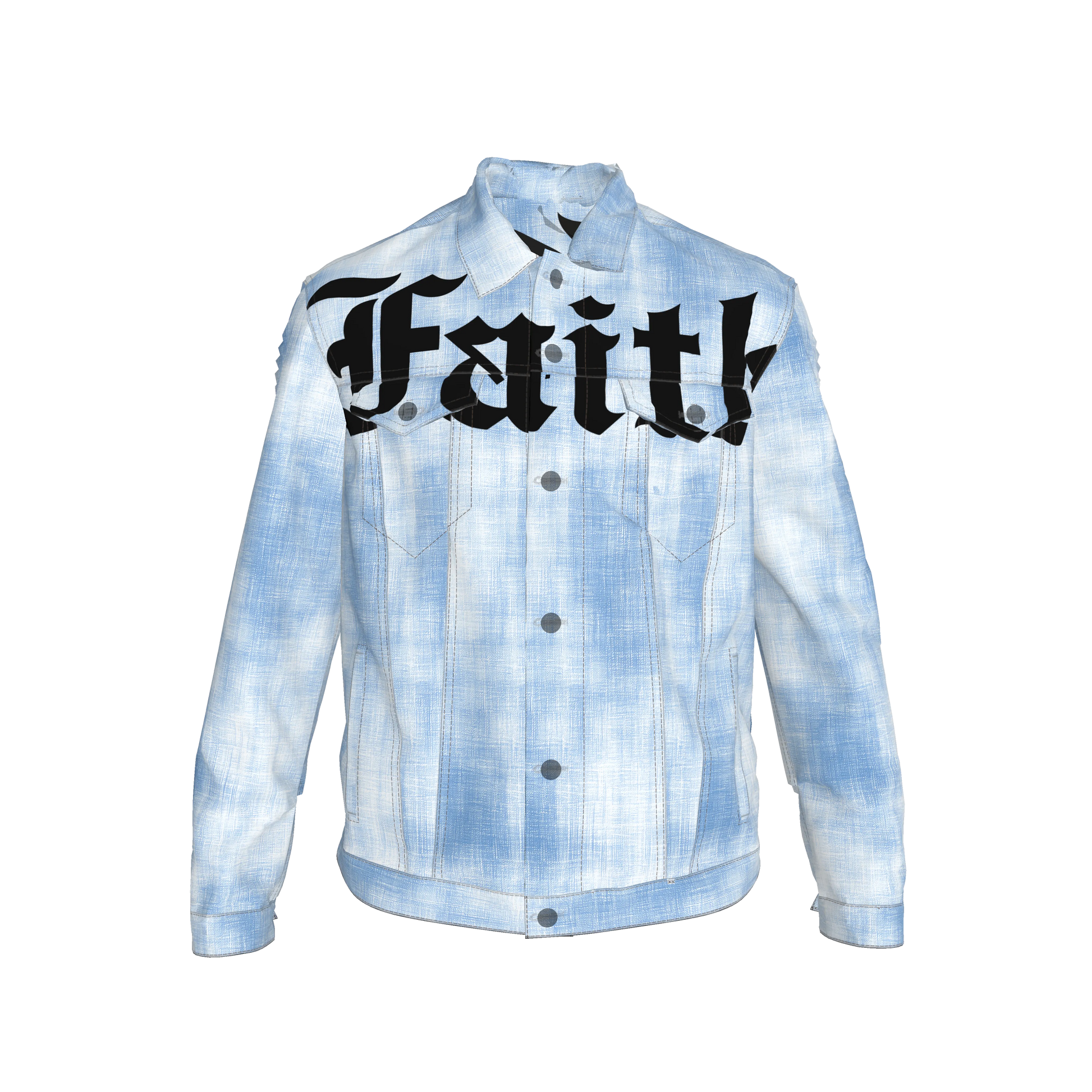 FAITH PRINTED DENIM JACKET