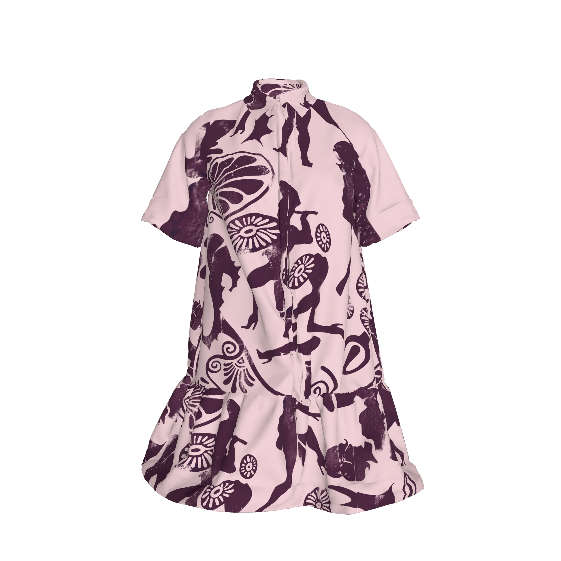 WOMAN SHORT-SLEEVE SHIRT IN PRINTED SILK | Daniele Pio Rosati
