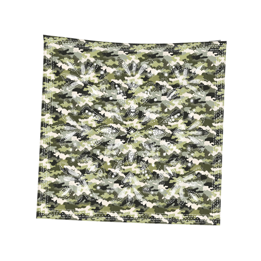 BLING MILITARY PRINTED BANDANA