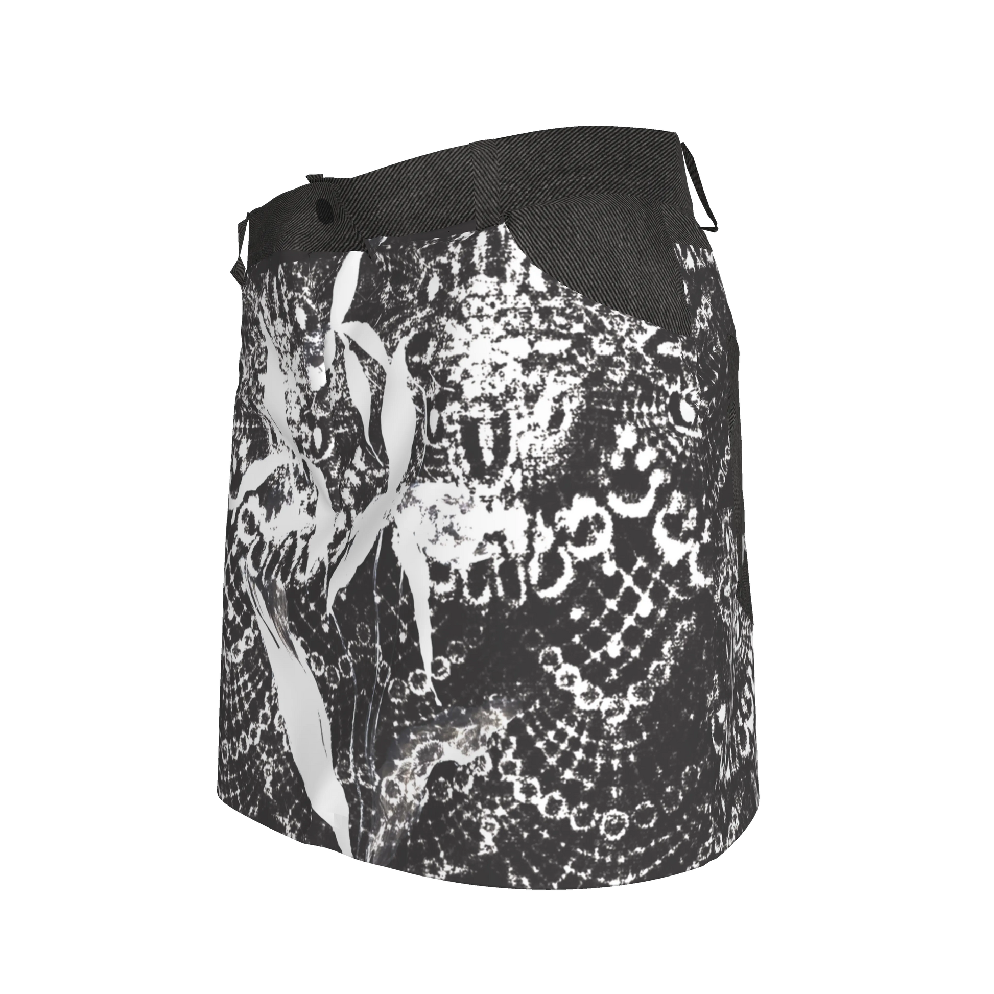 BLACK & WHITE PRINTED SKIRT | Sarah Lopez