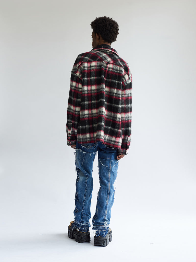 RED TWEED OVERSHIRT - Faith Connexion